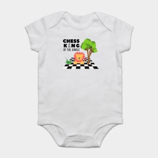 Chess king with lion for kids Baby Bodysuit